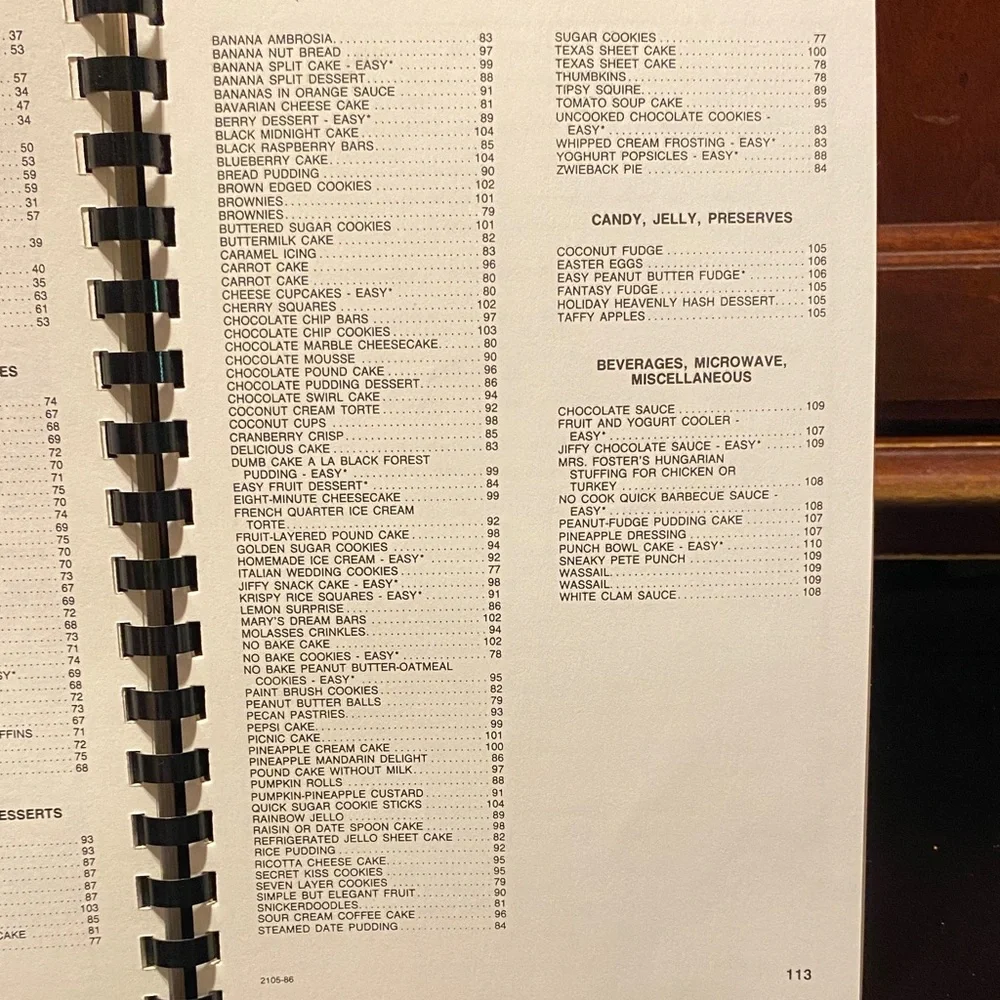 Allegheny Eats 1987 community Recipe Book